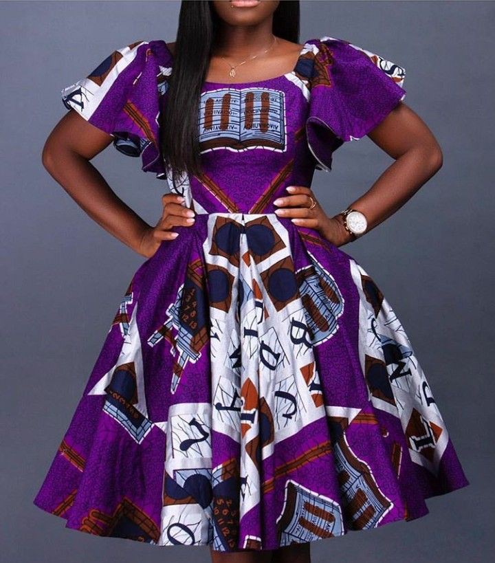 african purple dress Africa Print short Dress – TJ African Print Dresses