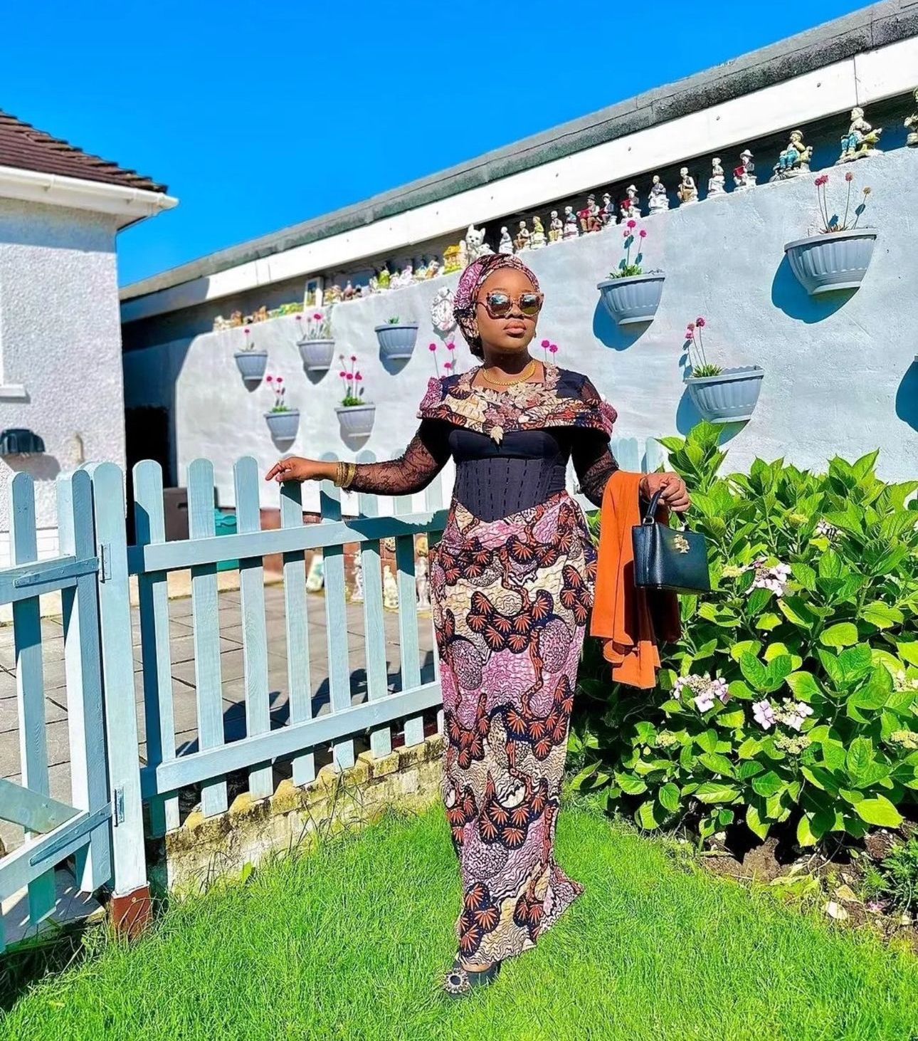 African Bridal Ankara Corset Dress main image 0