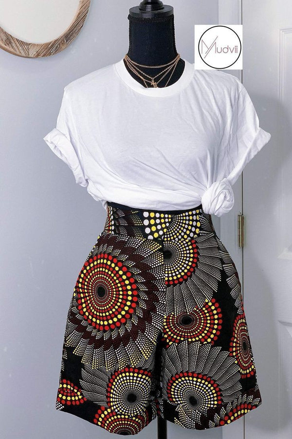 Women African print shorts