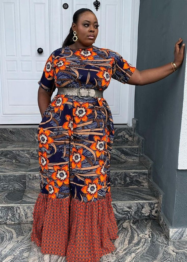 African Print Women Boho Jumpsuit