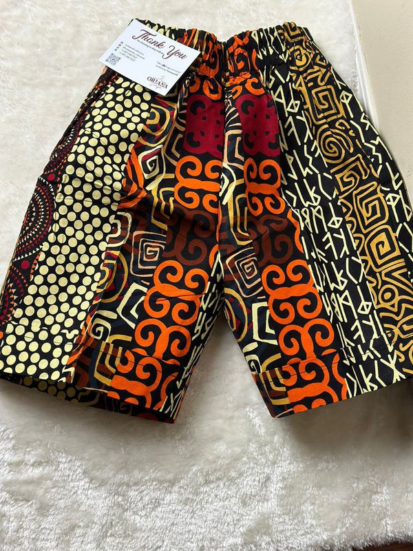 Women African print shorts