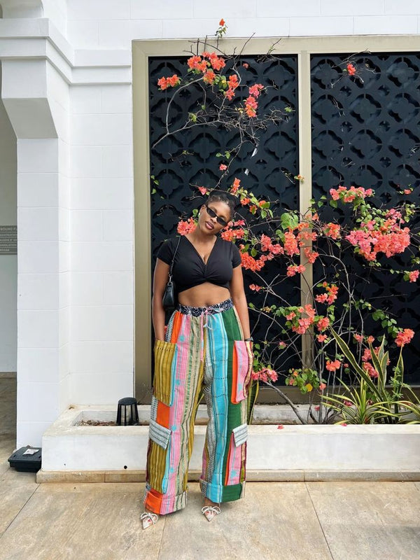 Women Aso oke Palazzo Pant