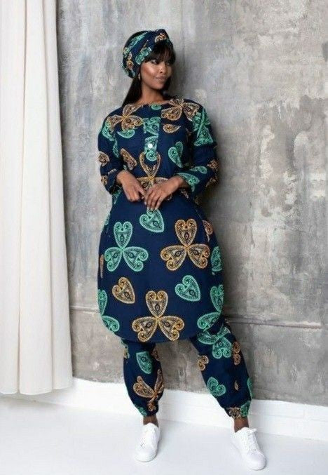 African Print Women Boho Jumpsuit