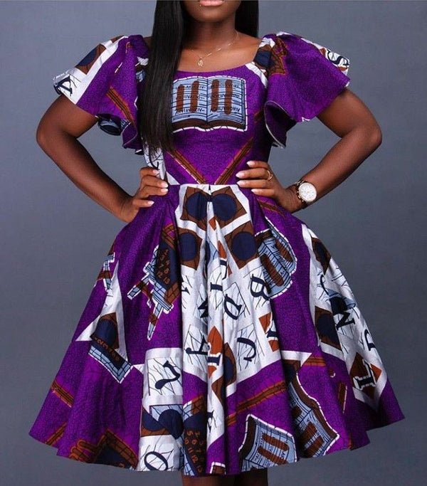 Women's Mini Dresses TJ African Print Dresses Women's Mini Dresses TJ African Print Dresses