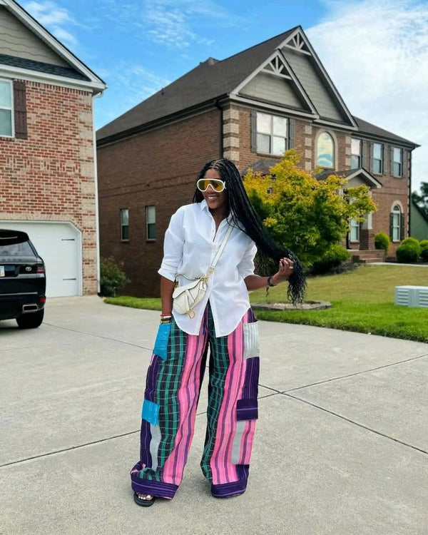 Women Aso oke Palazzo Pant