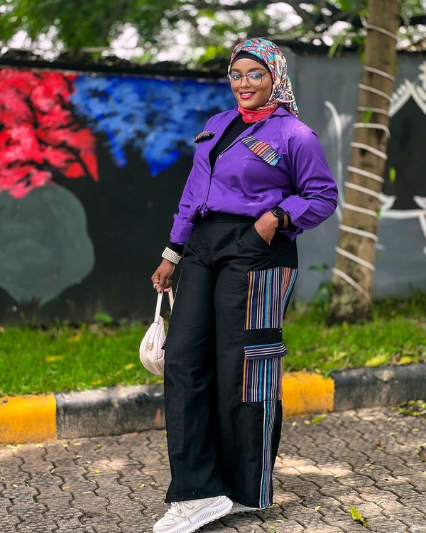 Women Aso oke Palazzo Pant