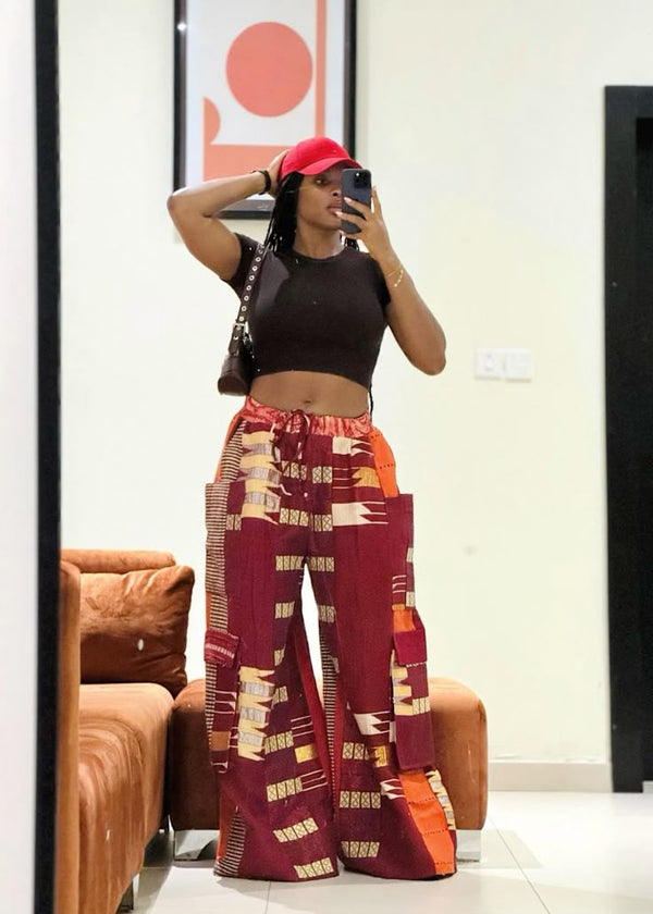 Women Aso oke Palazzo Pant