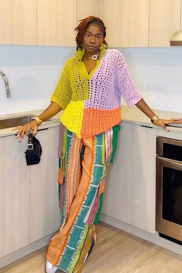 Women Aso oke Palazzo Pant