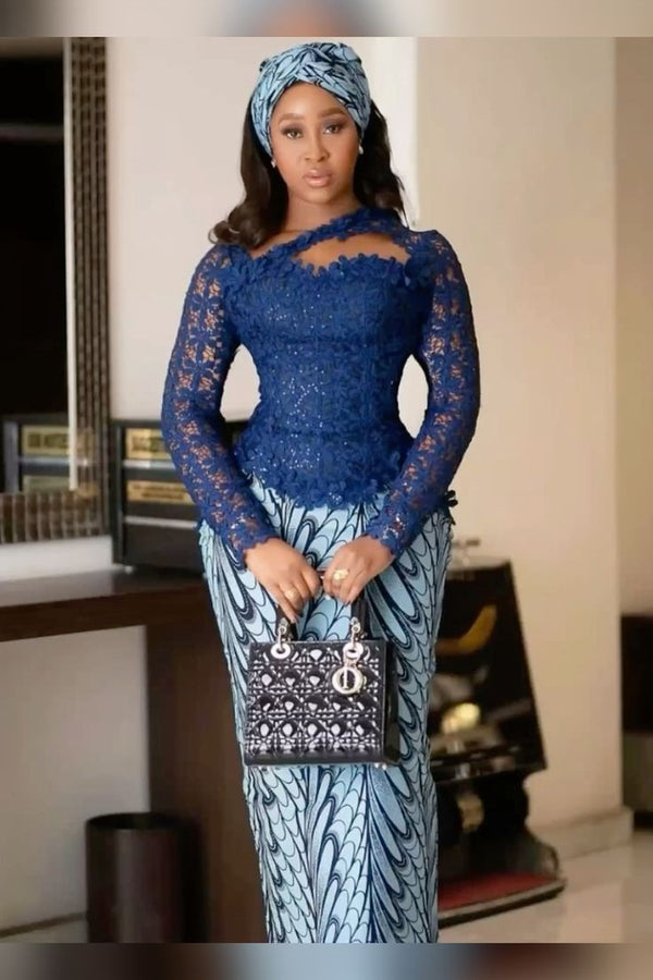 African Bridal Ankara Corset Dress