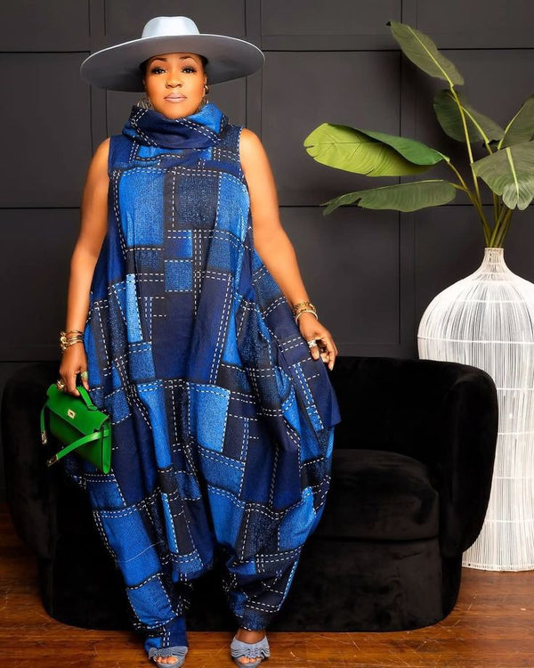 African Print Women Boho Jumpsuit