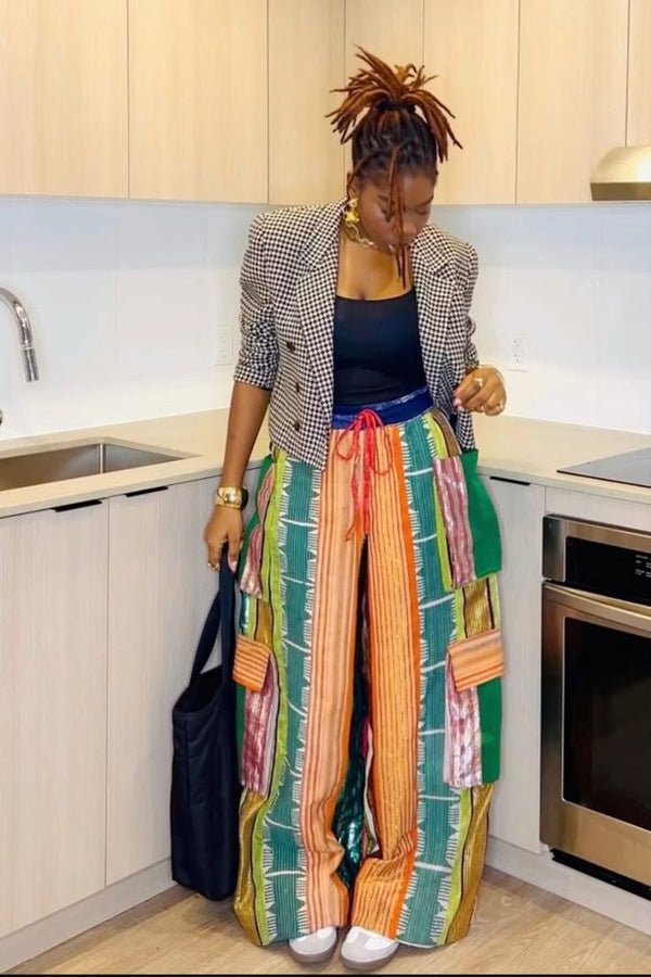 Women Aso oke Palazzo Pant