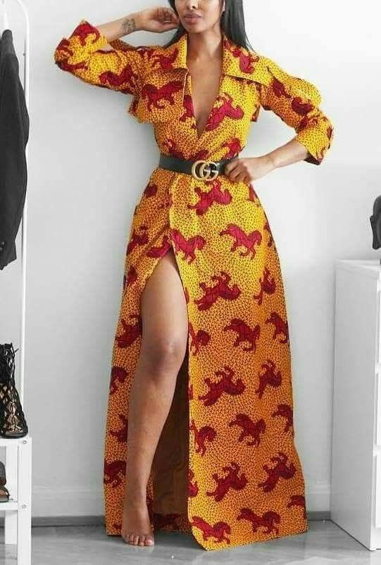 Africa Print Ankara Maxi Dress