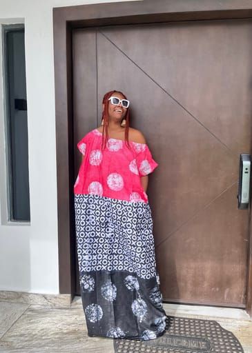 Africa Print Ankara Maxi 3 layer Dress