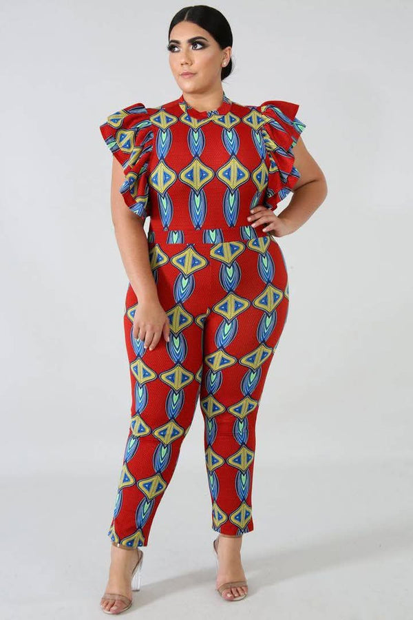 African Print women Jumpsuit