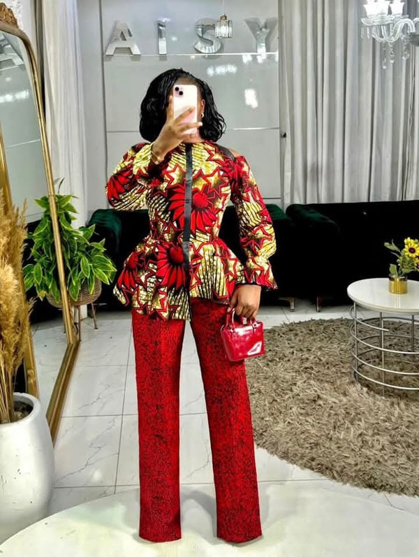 Ankara Women Palazzo Pant and Top