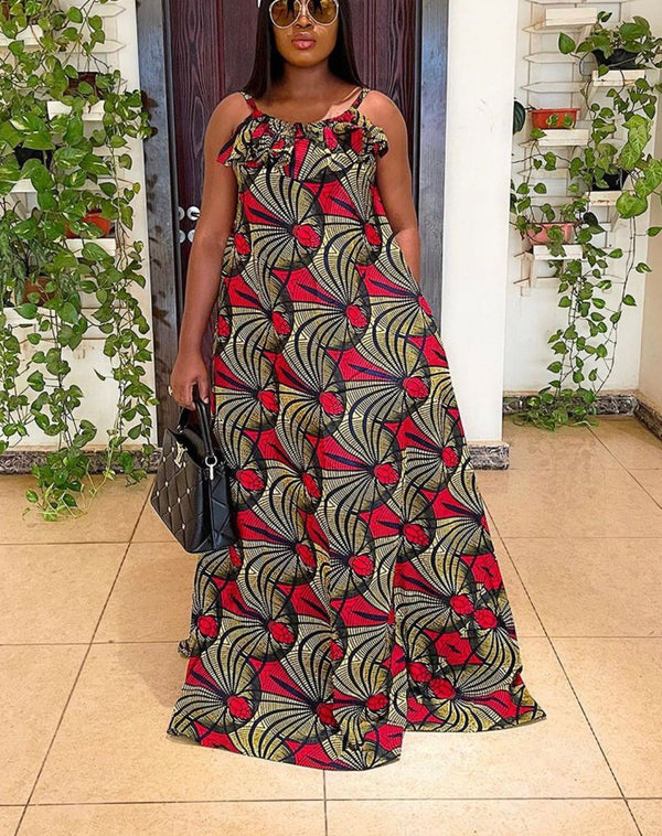 Africa Print Ankara Maxi Dress