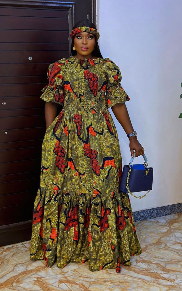 Africa Print Ankara Maxi Dress