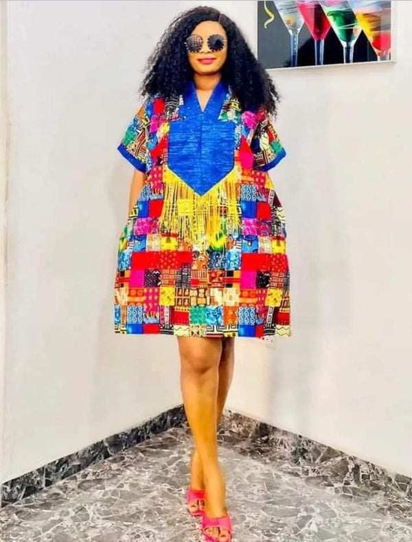 Women African Print Ankara Dress.