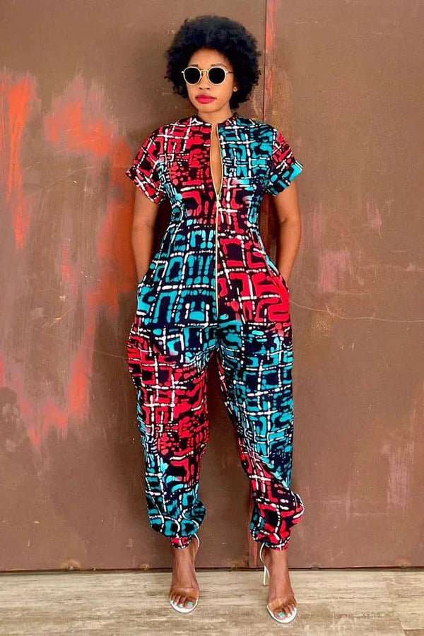 Women Palazzo Print Jumpsuit