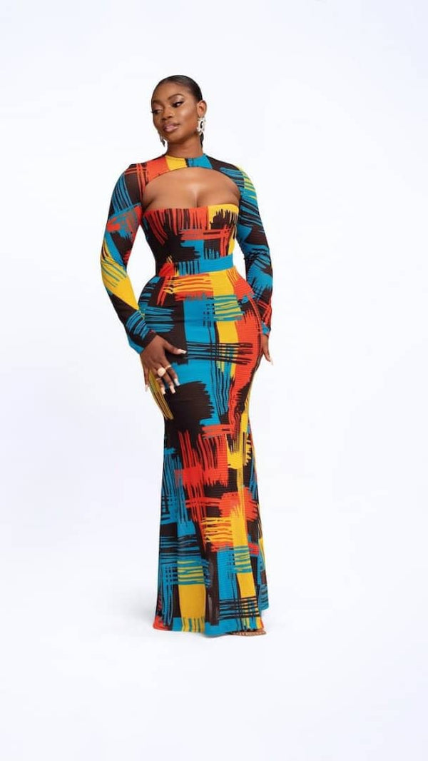 African Ankara Mermaid Dress