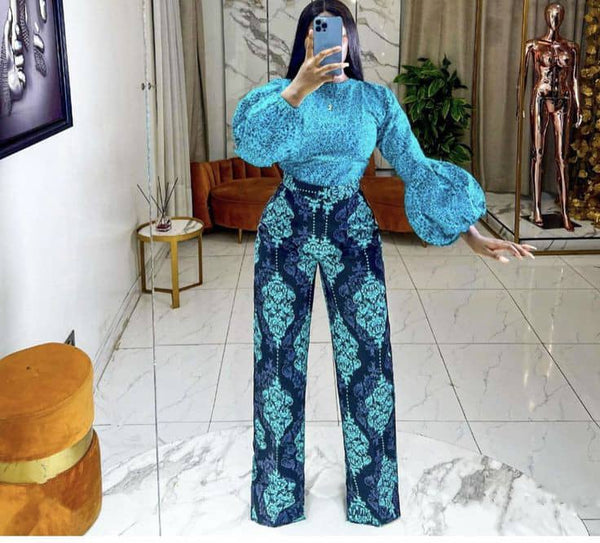 Women Palazzo Pant and Top – TJ African Print Dresses