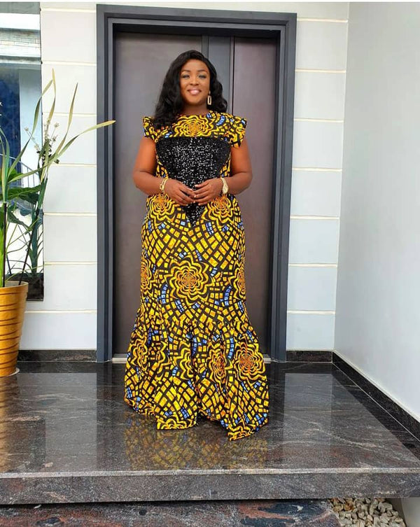 Africa Print Ankara Maxi Dress