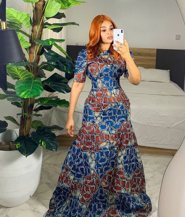 Africa Print Ankara Maxi Dress