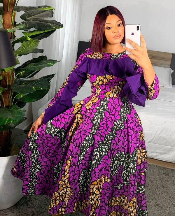 Africa Print Ankara Maxi Dress