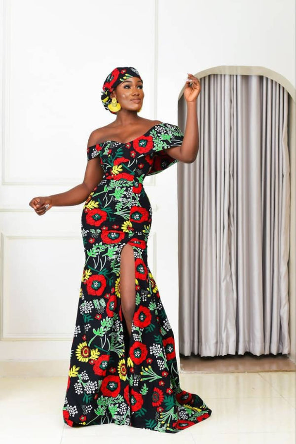 Africa Print Ankara Maxi Dress