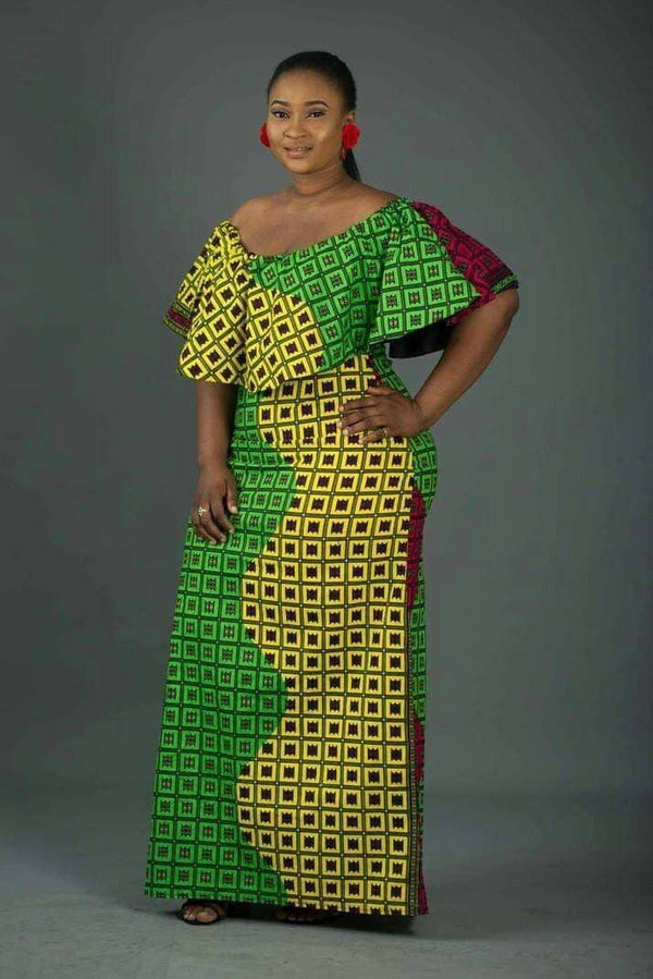 Africa Print Ankara Maxi Dress