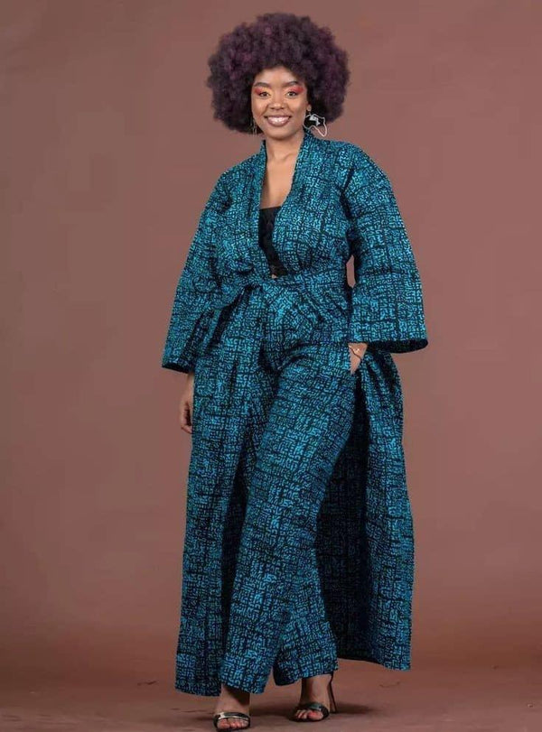 African Print Kimono set