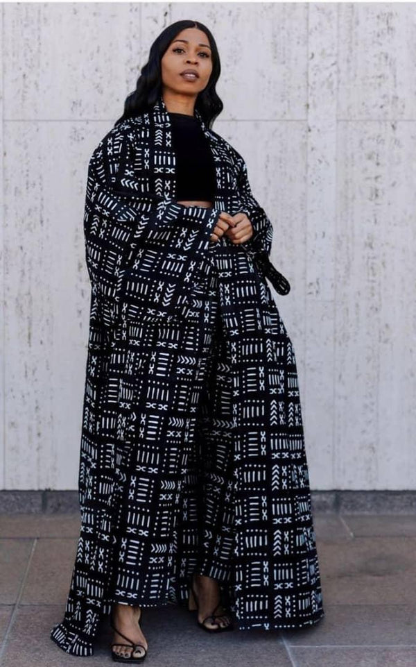 African Print Palazzo Kimono Set