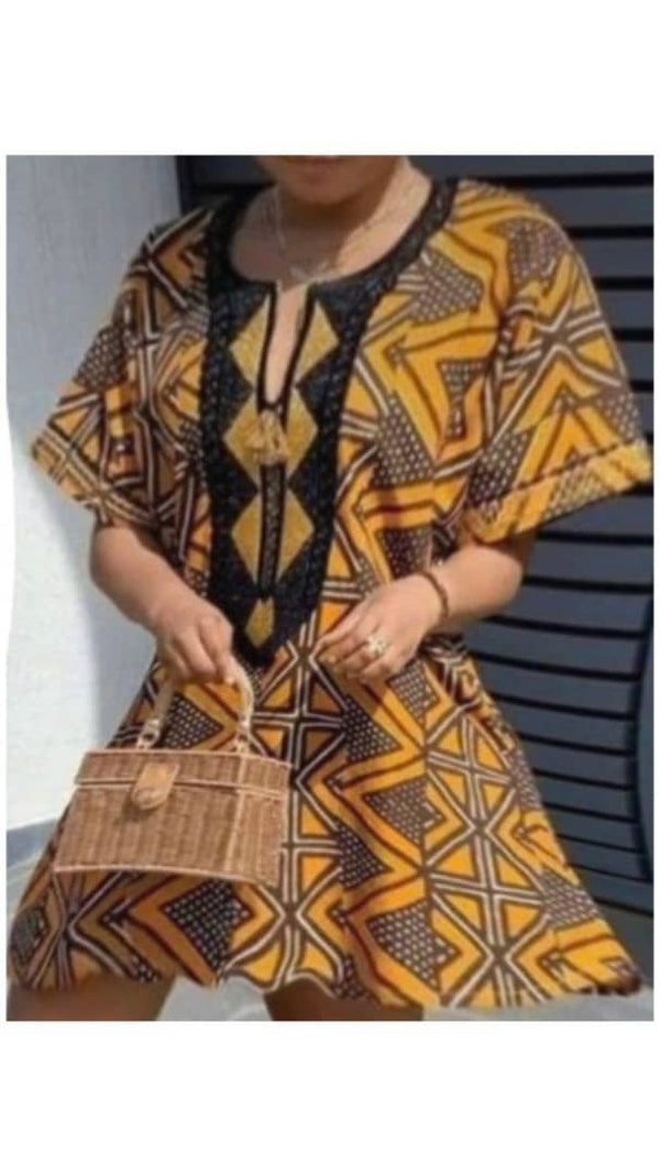 Africa Print short Ankara Dress