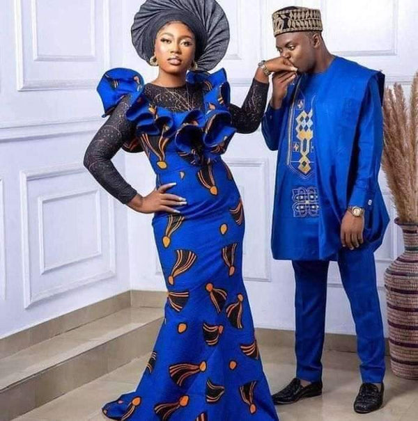 African Print Ankara Couple Matching Outfit