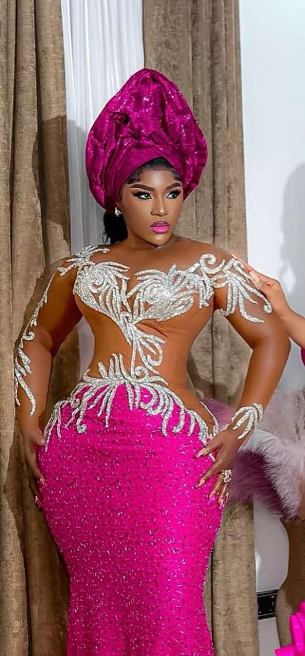 African Bridal Ankara Corset Dress