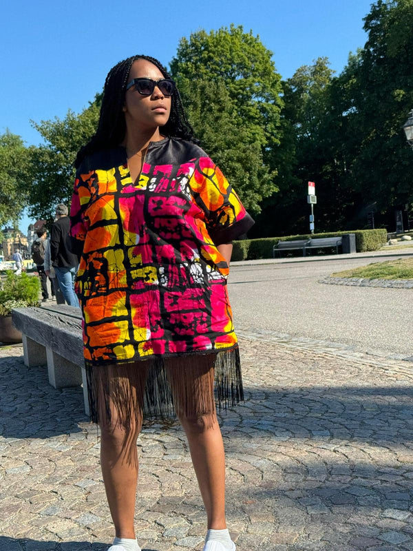 Africa Print short shirt Dress