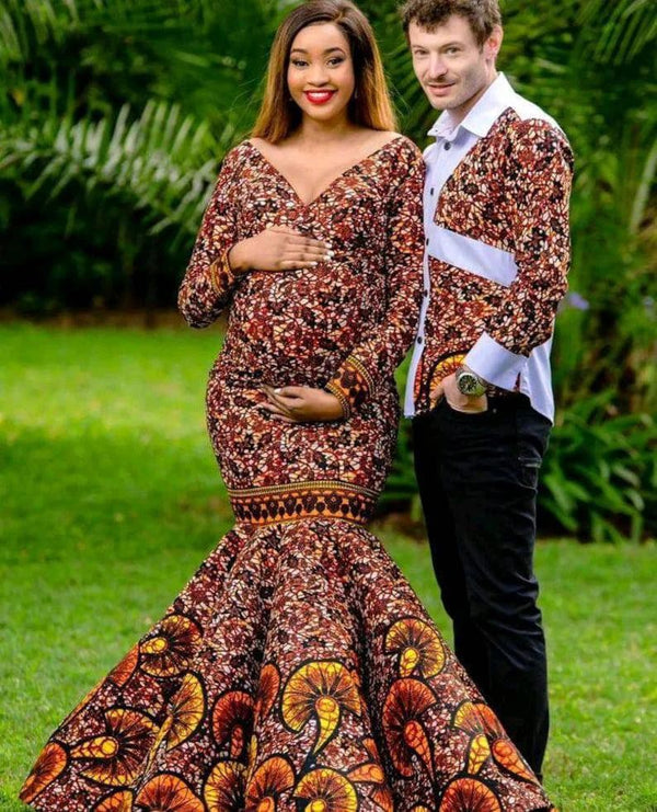 African Print Ankara Couple Matching Outfit