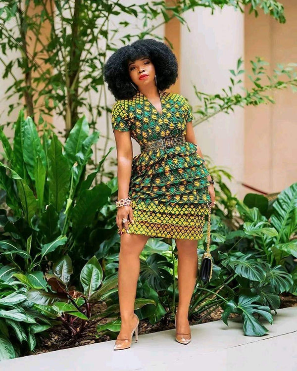 Africa Print short Dress