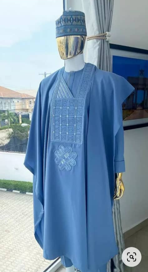 Men's Complete Agbada and cap