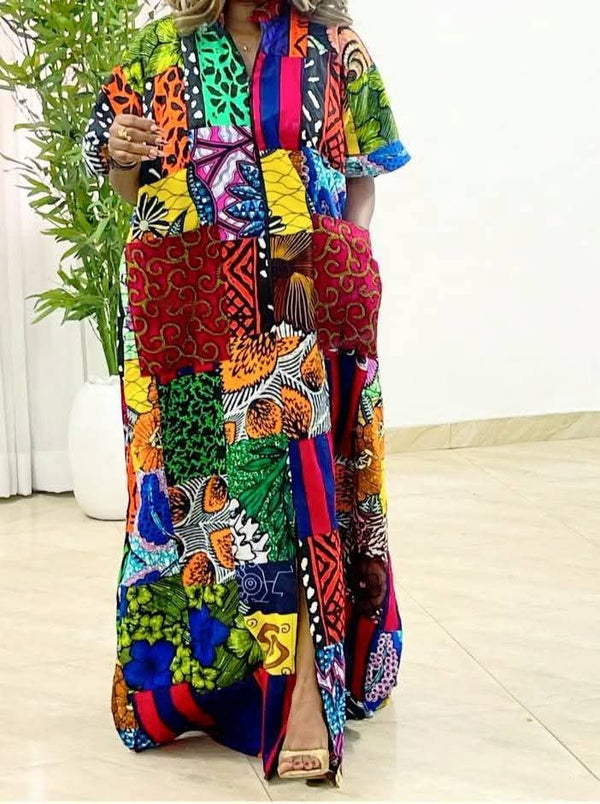 Africa Print Ankara Maxi  Dress