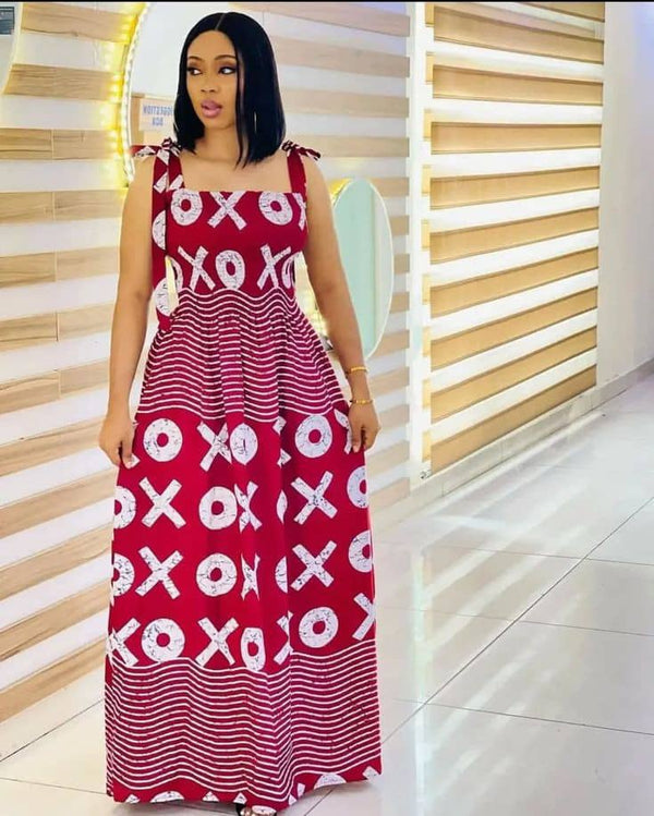 Africa Print Ankara Maxi  Dress