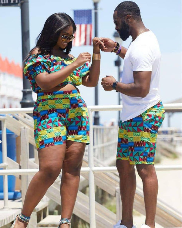 African Print Ankara Couple Summer Matching Outfit