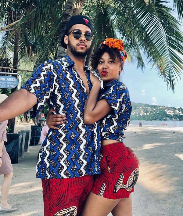 African Print Ankara Couple Summer Matching Outfit