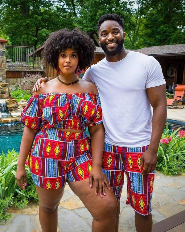 African Print Ankara Couple Summer Matching Outfit
