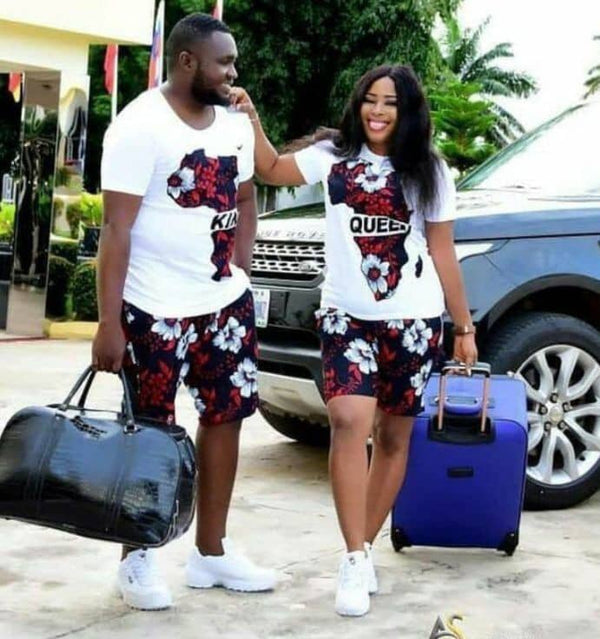 African Print Ankara Couple Summer Matching Outfit