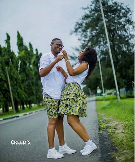 African Print Ankara Couple Summer Matching Outfit