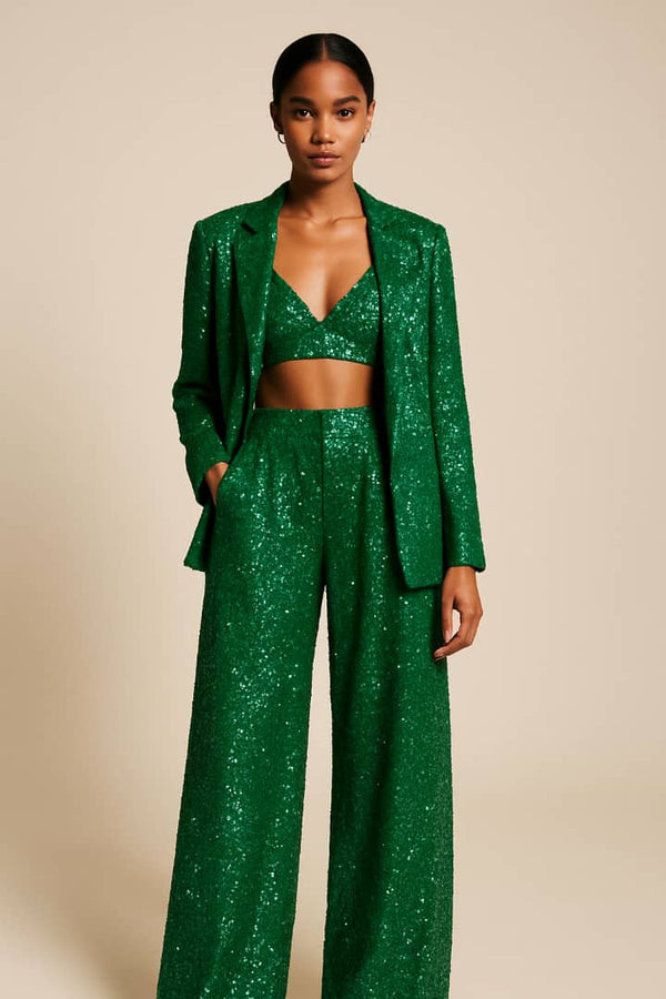 Women Sequin Pant and Top
