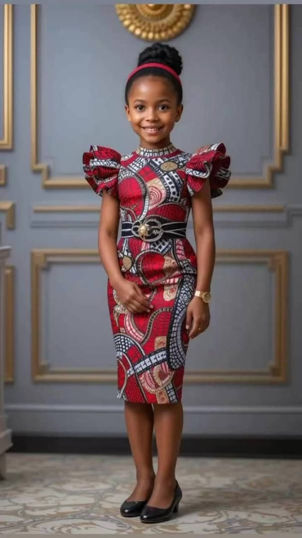 Girls African Print Dress