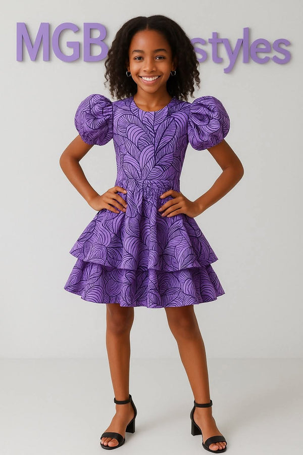 Girls African Print Dress