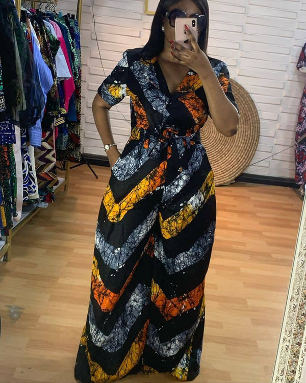 African Print women Jumpsuit